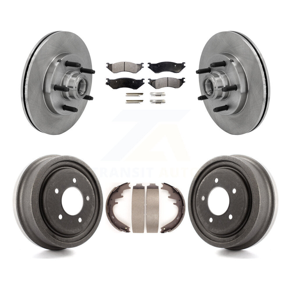 Rotor de frein à disque avant et arrière, Kit de plaquettes et de tambour semi-métalliques pour Ford F-150 RW 1999
