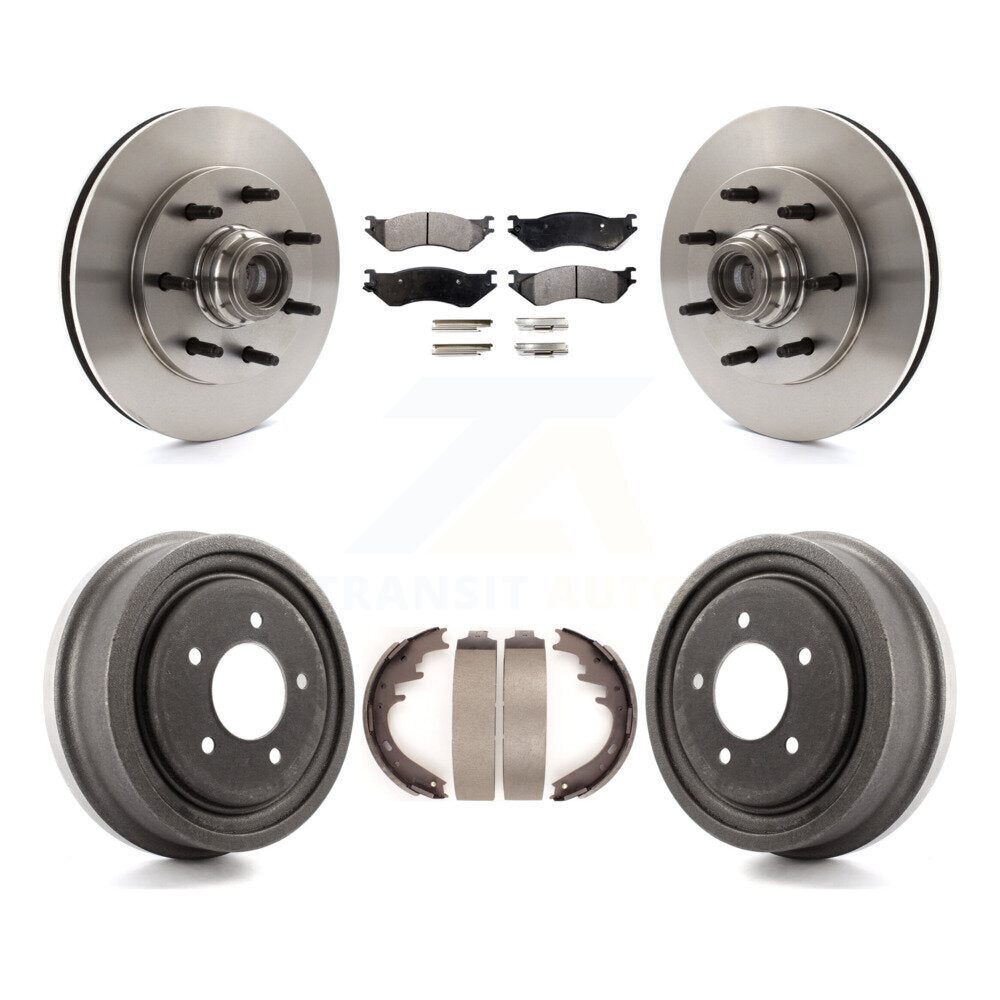 Rotor de frein à disque avant et arrière, Kit de plaquettes et de tambour semi-métalliques pour Ford F-150 RW 1999