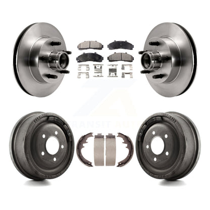 Rotors de frein avant et arrière, Kit de plaquettes et de tambour semi-métalliques pour Ford Ranger Mazda B400