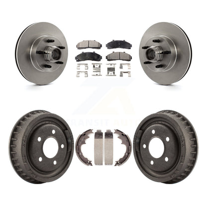 Rotors de frein à disque avant et arrière, plaquettes semi-métalliques et Kit de tambour pour la gamme Ford