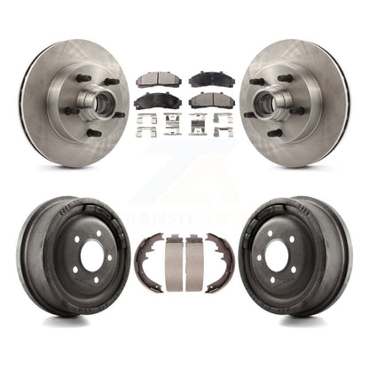 Rotors de frein à disque avant et arrière, plaquettes semi-métalliques et Kit de tambour pour Mazda B400