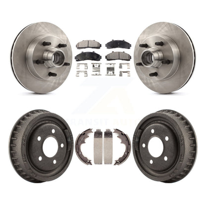 Rotors de frein à disque avant et arrière, plaquettes semi-métalliques et Kit de tambour pour Mazda B400