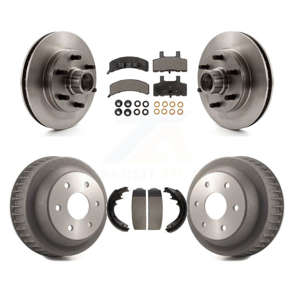 Rotor de frein à disque avant et arrière, Kit de plaquettes et de tambour semi-métalliques pour C2500 Chevrolet GM