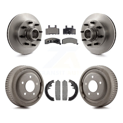 Kit de plaquettes et de tambour semi-métalliques, Rotor de frein avant et arrière, pour Chevrolet C1500 Suburba