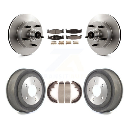 Rotors de frein avant et arrière, Kit de tambour à plaquettes semi-métalliques pour Ford E-150 Econoline Clu