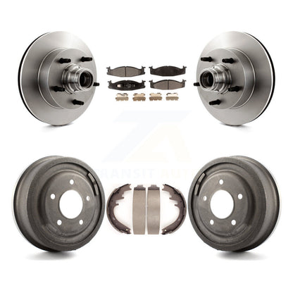 Rotors de frein avant et arrière, Kit de tambour à plaquettes semi-métalliques pour Ford E-150 Econoline Clu