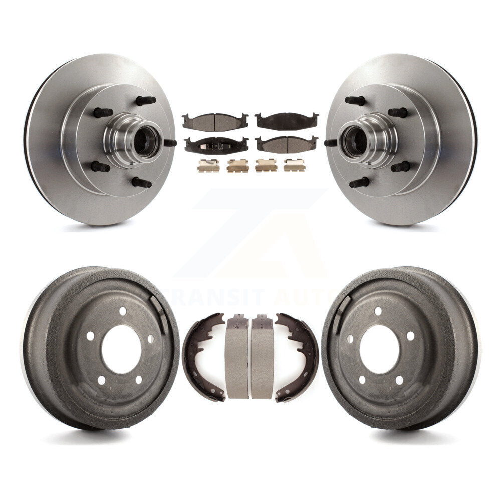 Kit de tambour à plaquettes semi-métalliques, Rotor de frein avant et arrière, pour Ford F-150 E-150 Econolin
