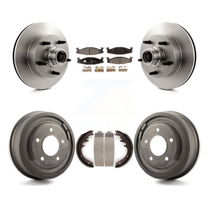 Rotors de frein avant et arrière, Kit de tambour à plaquettes semi-métalliques pour Ford E-150 Econoline Clu