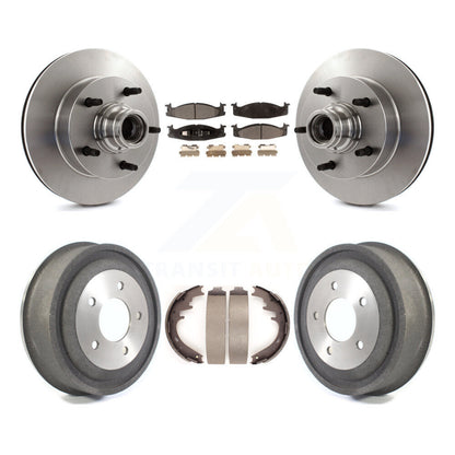 Rotors de frein à disque avant et arrière, Kit de tambour à plaquettes semi-métalliques pour Ford E-150 Econolin