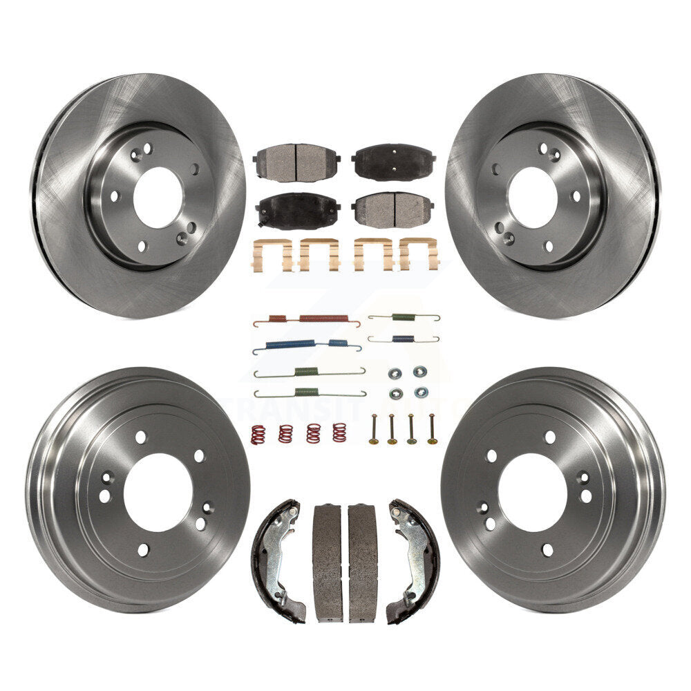 Kit de tambour à plaquettes semi-métalliques, Rotor de frein à disque avant et arrière (7 pièces) pour Hyundai Elantr