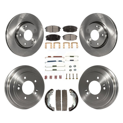 Kit de tambour à plaquettes semi-métalliques, Rotor de frein à disque avant et arrière (7 pièces) pour Hyundai Elantr