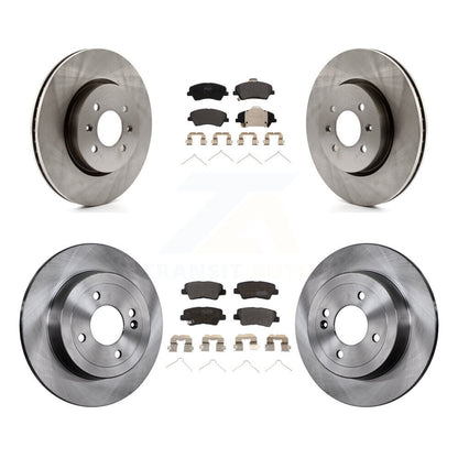 Kit de rotor de frein à disque avant et arrière et plaquettes semi-métalliques pour Kia Rio Hyundai Accen