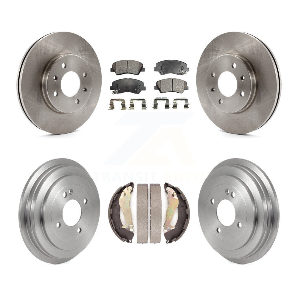 Kit de plaquettes et de tambour semi-métalliques pour Rotor de frein avant et arrière, pour Hyundai Accen 2012 – 2017