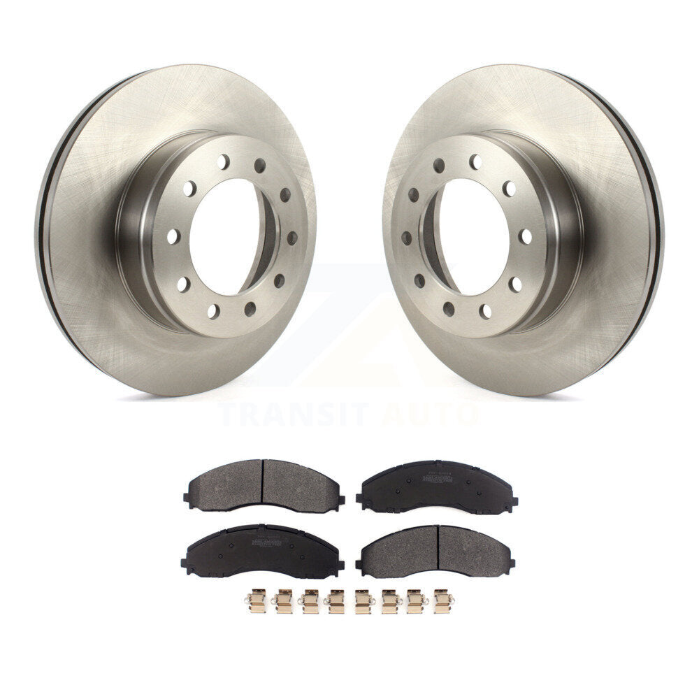 Rotors de frein avant et Kit de plaquettes semi-métalliques pour Ford F-450 Super Duty F-550 F-60
