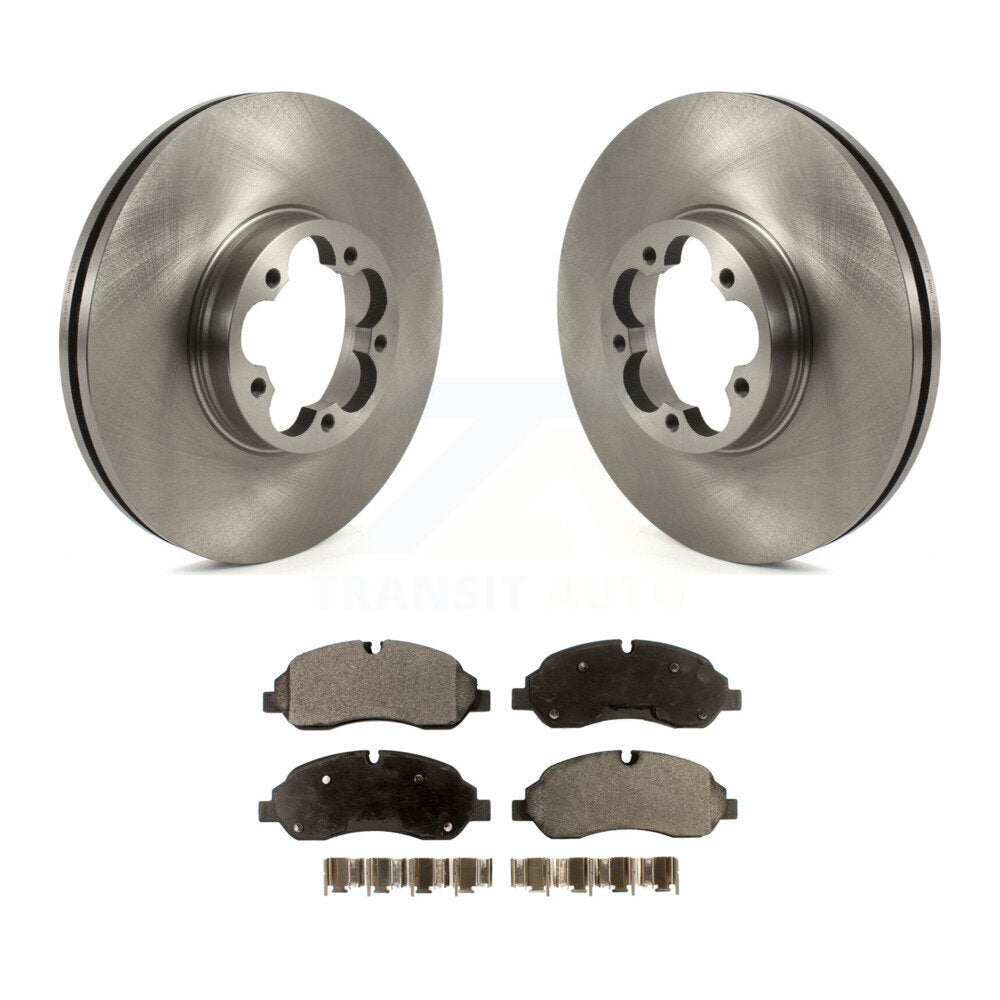 Kit de disques de frein à disque avant et plaquettes semi-métalliques pour Ford Transit-350 HD