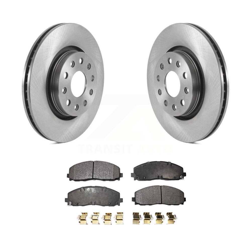 Kit de rotors de frein à disque avant et plaquettes semi-métalliques pour Jeep Wrangler Gladiator