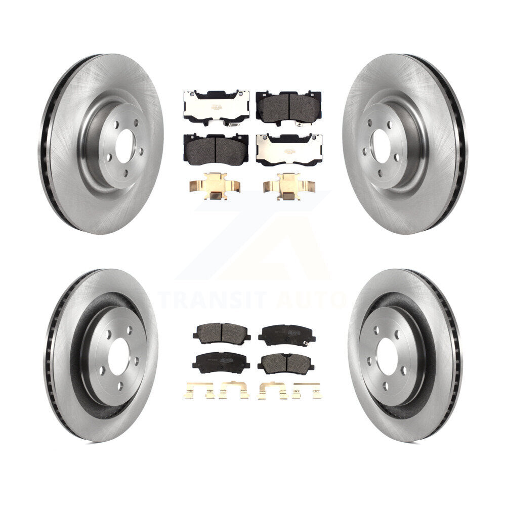 Kit de rotors de frein à disque avant et arrière et plaquettes semi-métalliques pour Ford Mustang