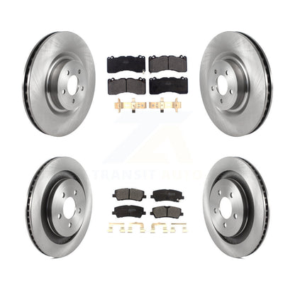 Kit de rotors de frein à disque avant et arrière et plaquettes semi-métalliques pour Ford Mustang