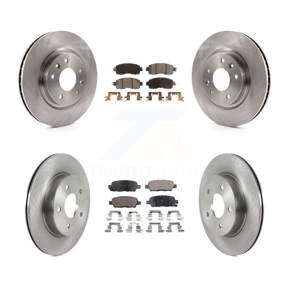 Kit de disques de frein à disque avant et arrière et plaquettes semi-métalliques pour Nissan LEAF