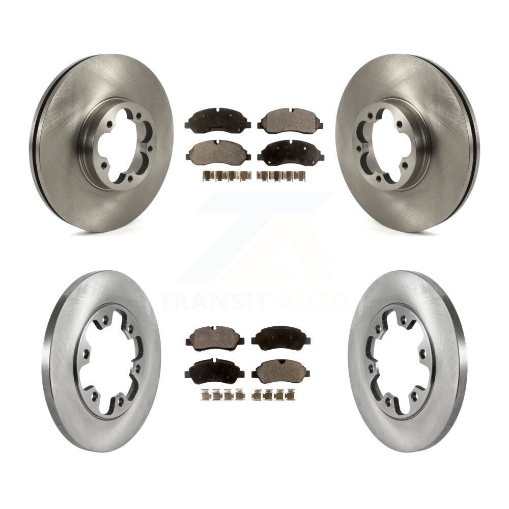 Kit de disques de frein à disque avant et arrière et plaquettes semi-métalliques pour Ford Transit-350 HD