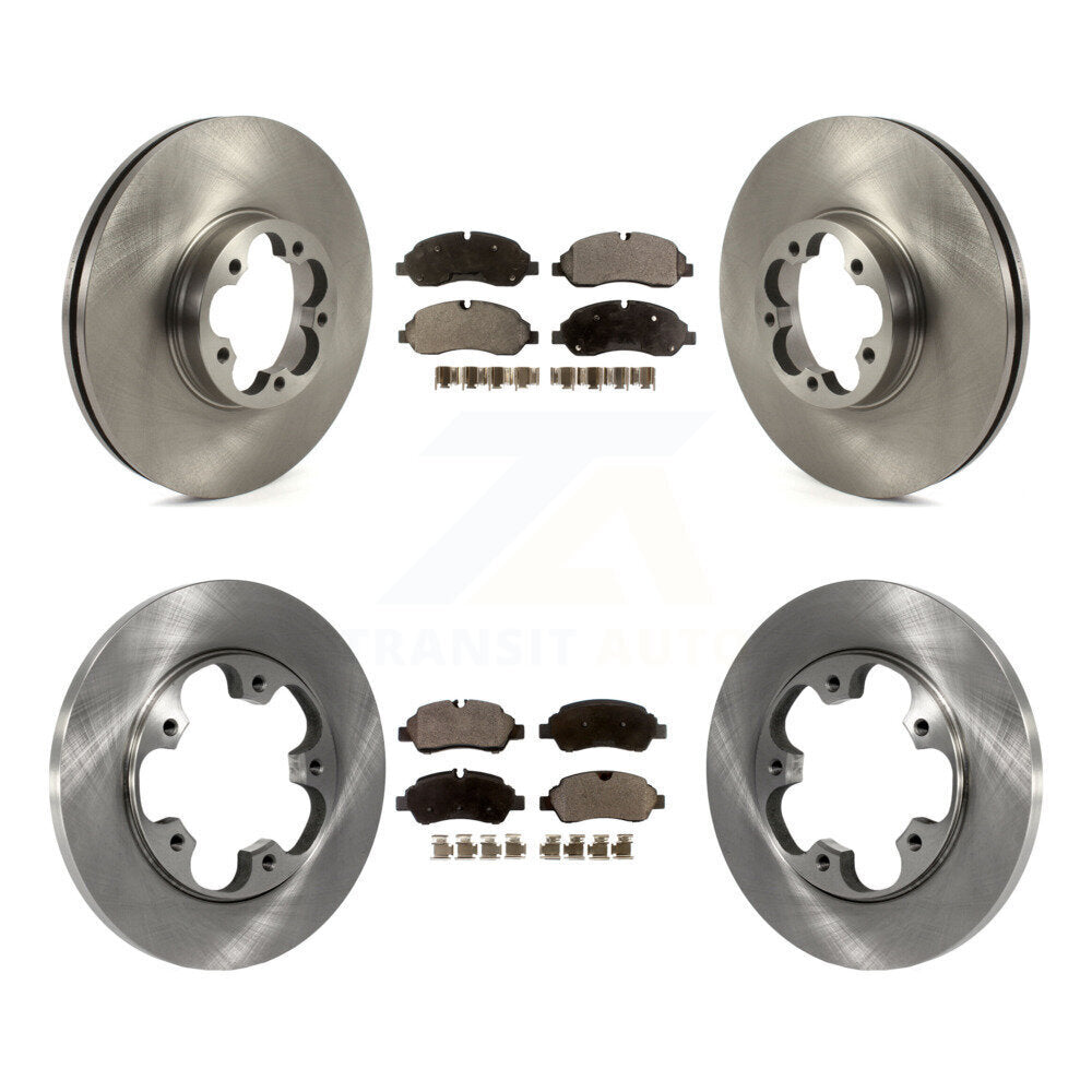 Kit de disques de frein à disque avant et arrière et plaquettes semi-métalliques pour Ford Transit-350 HD