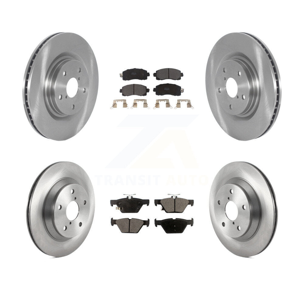 Kit de rotors de frein à disque avant et arrière et plaquettes semi-métalliques pour Subaru Forester