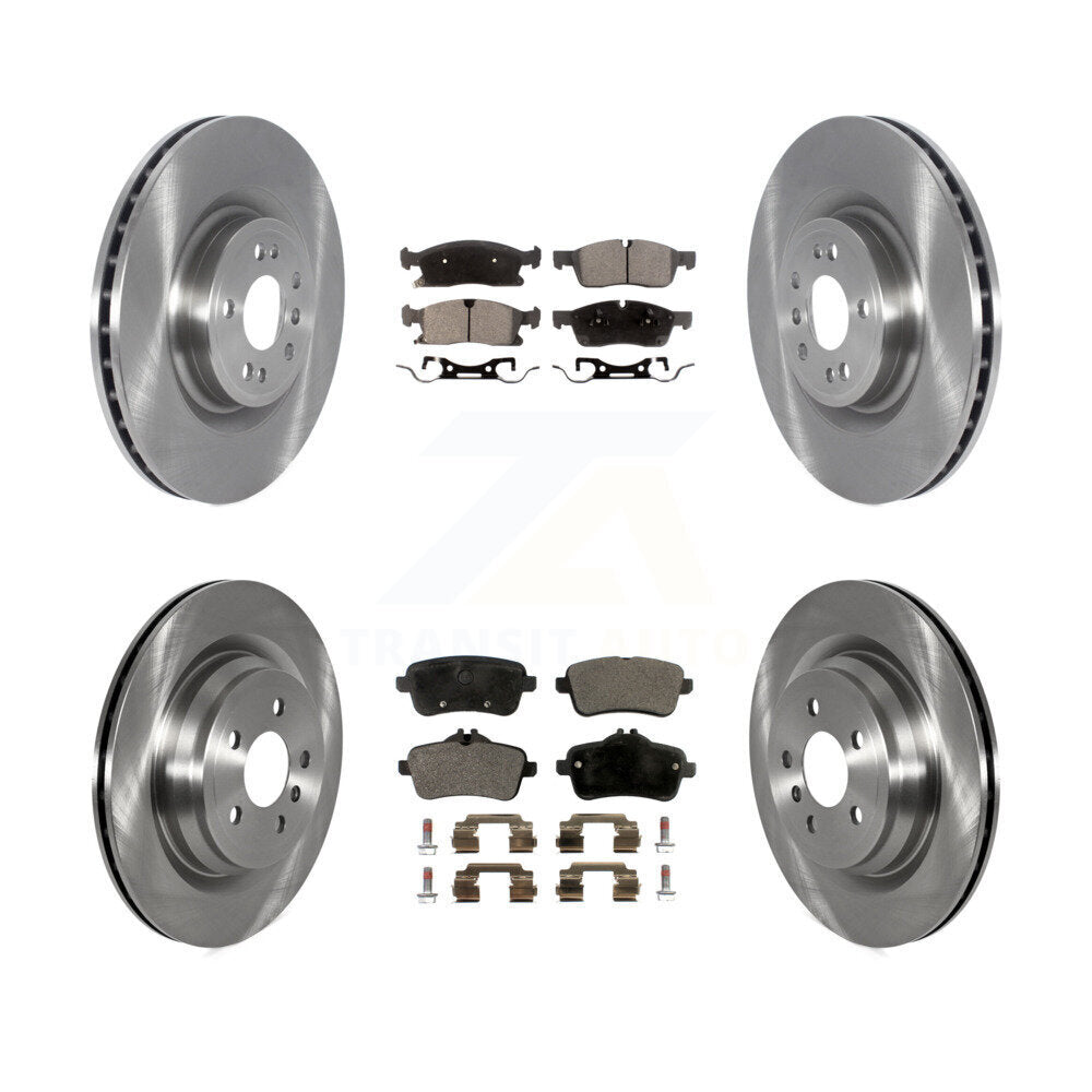Kit de disques de frein à disque avant et arrière et plaquettes semi-métalliques pour Mercedes-Benz GLE40