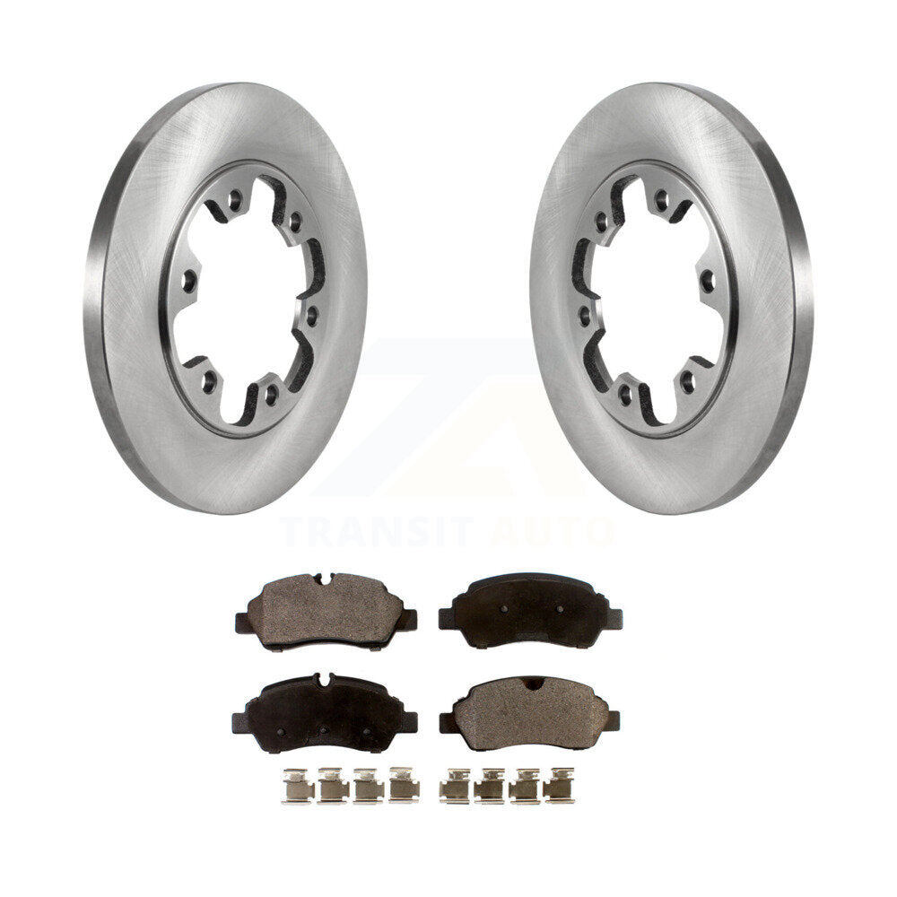 Kit de plaquettes semi-métalliques de rotor de frein arrière pour Ford Transit-350 HD avec roue à 6 écrous