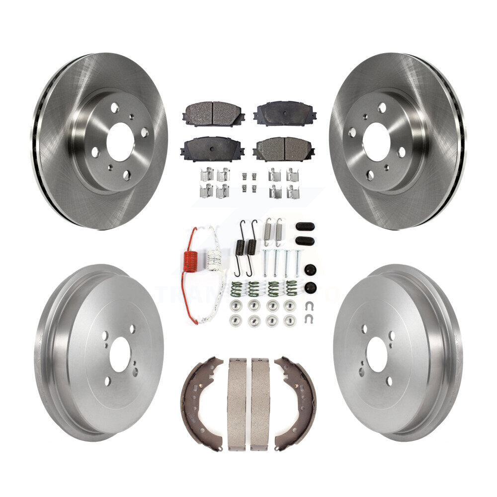 Kit de tambour à plaquettes semi-métalliques pour Rotor de frein avant et arrière (7 pièces) pour Toyota Prius C Scio