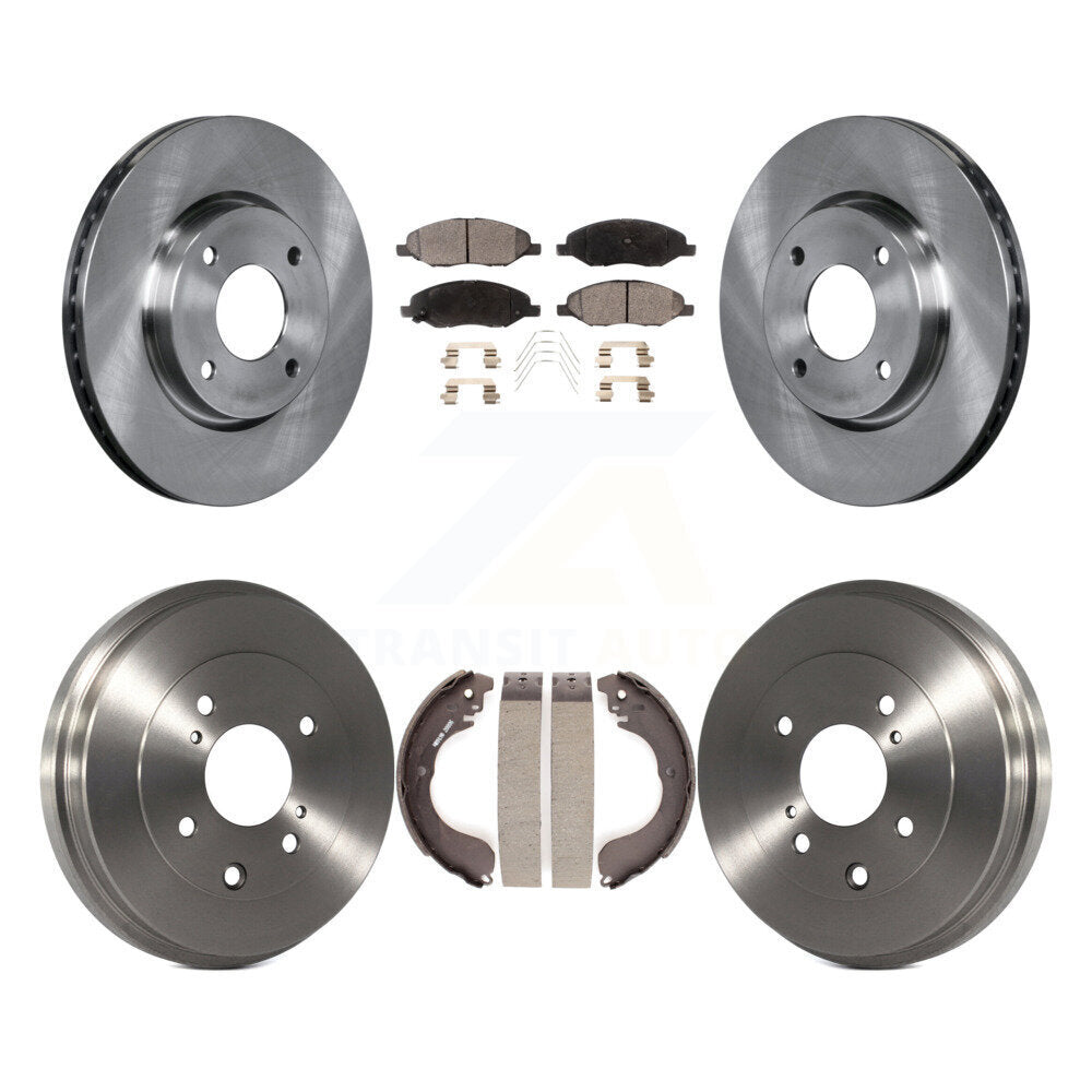 Kit de plaquettes et de tambour semi-métalliques, Rotor de frein avant et arrière, pour Nissan Versa 4 roues AB