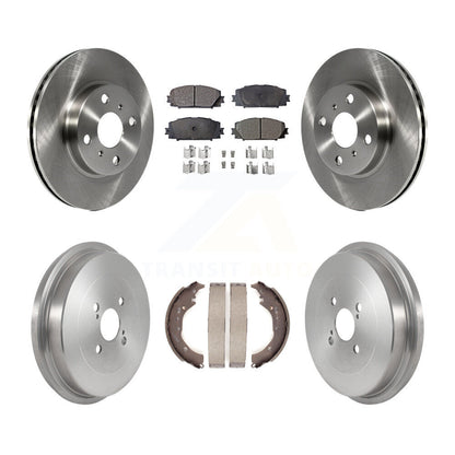 Rotors de frein avant et arrière, Kit de plaquettes et de tambour semi-métalliques pour Toyota Prius C Scion i