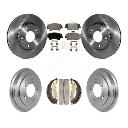 Rotors de frein à disque avant et arrière, plaquettes semi-métalliques et Kit de tambour pour Hyundai Elantr