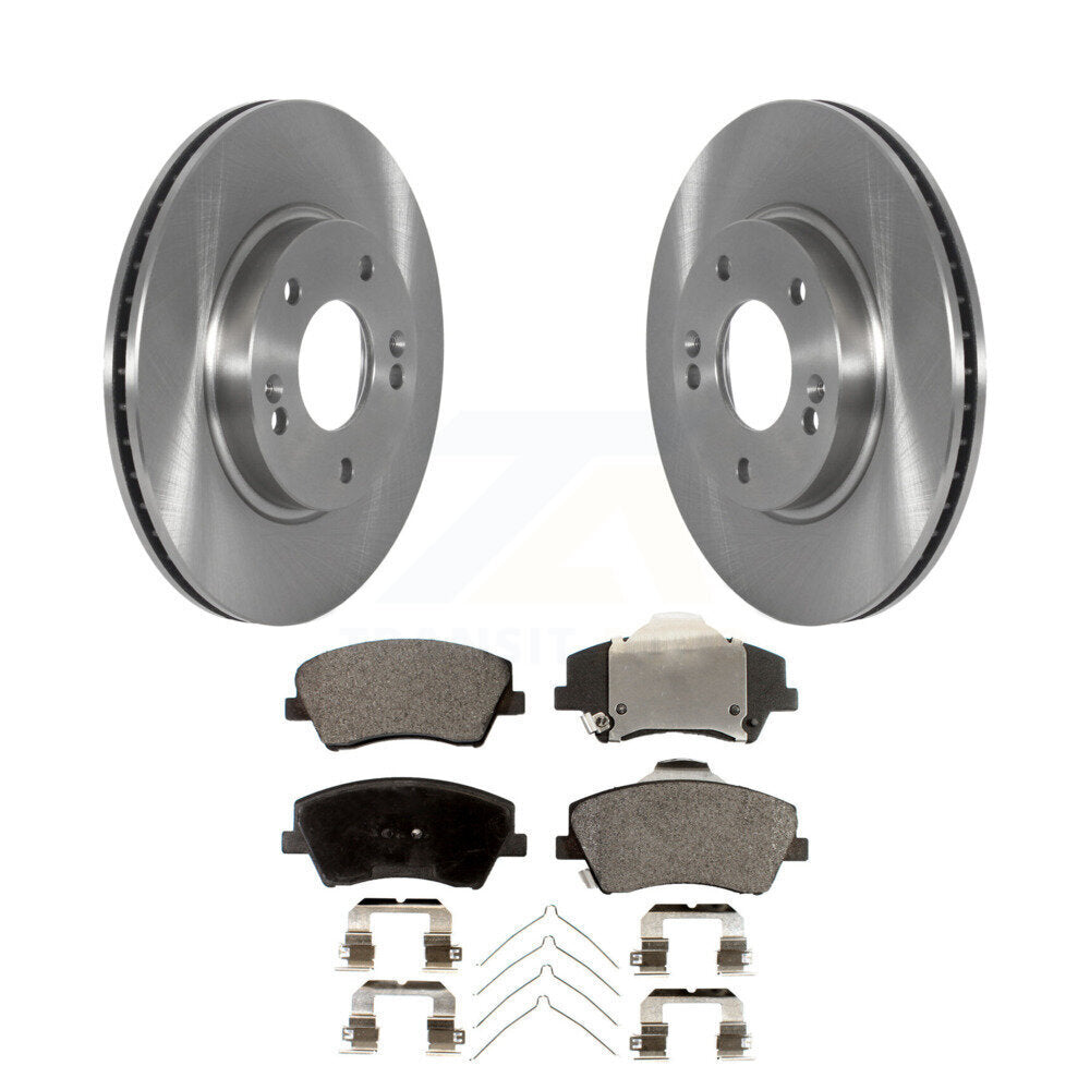 Kit de rotor de frein avant et de plaquettes semi-métalliques pour Hyundai Ioniq Kia Nir 2017 – 2022