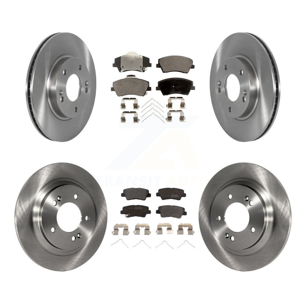 Kit de rotor de frein à disque avant et arrière et plaquettes semi-métalliques pour Hyundai Ioniq Kia Nir