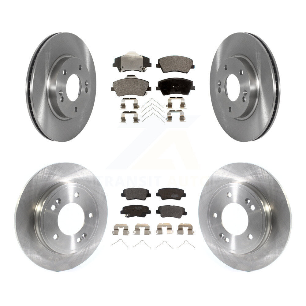 Kit de rotor de frein à disque avant et arrière et plaquettes semi-métalliques pour Hyundai Ioniq Kia Nir