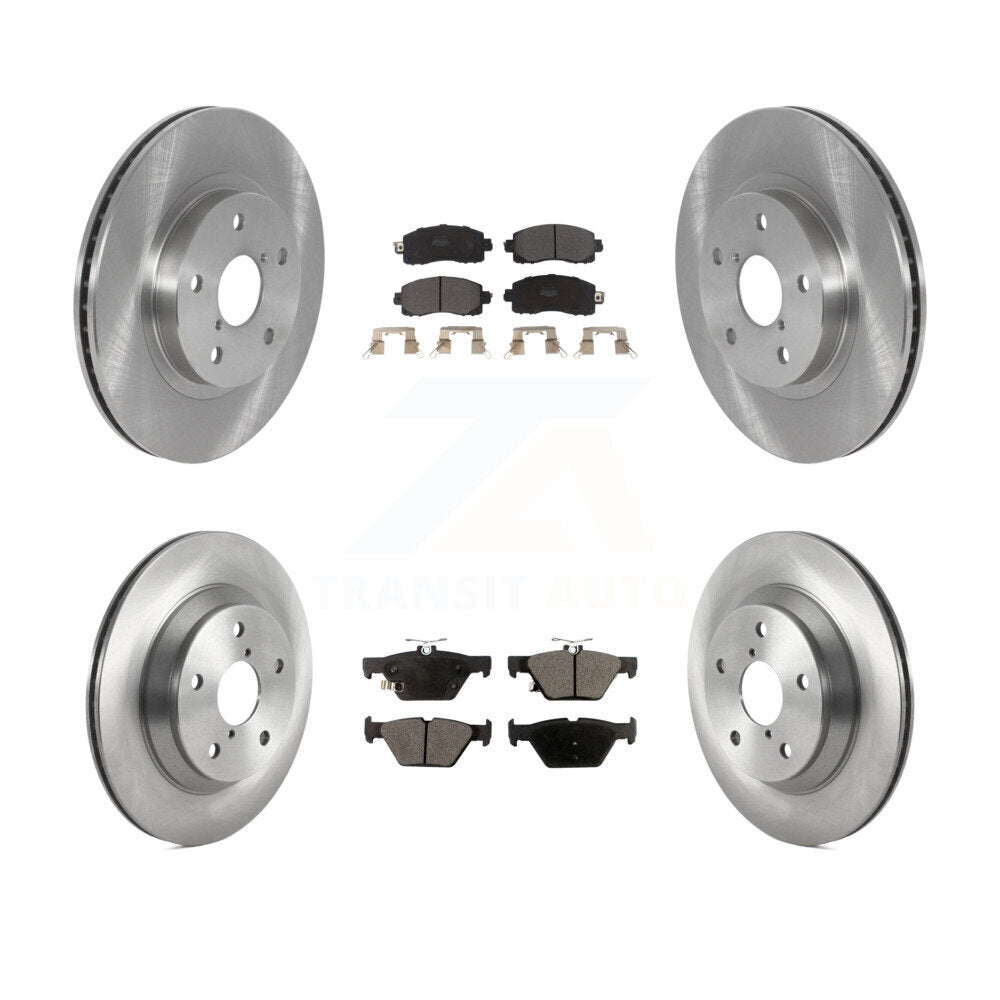 Kit de rotors de frein à disque avant et arrière et plaquettes semi-métalliques pour Subaru Forester