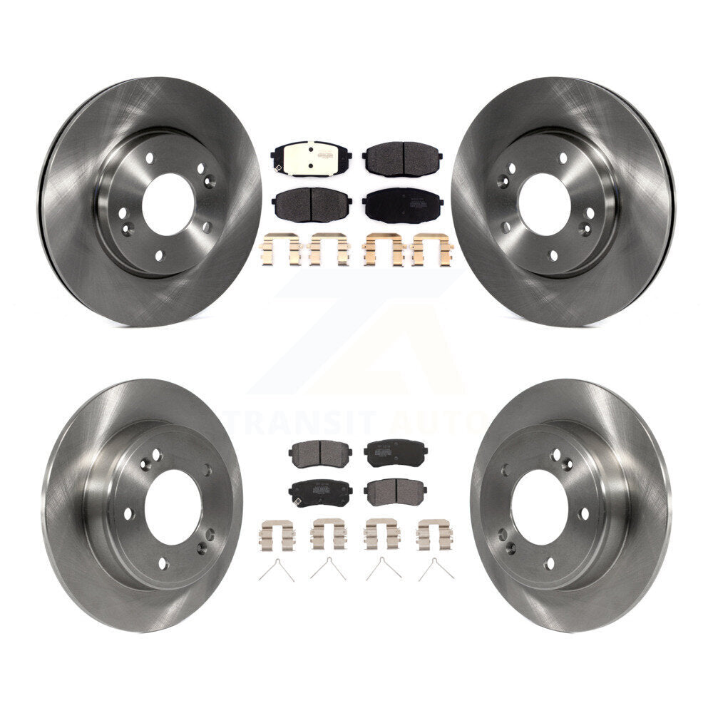 Rotors de frein à disque avant et arrière et Kit de plaquettes semi-métalliques pour Hyundai Kona Kia Selto