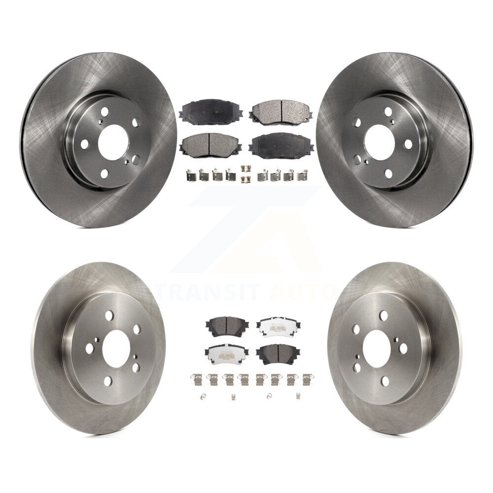 Kit de rotor de frein à disque avant et arrière et plaquettes semi-métalliques pour Toyota Corolla 2019 1.8
