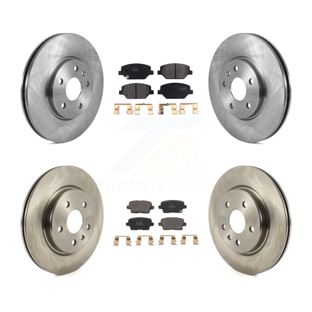 Kit de rotors de frein à disque avant et arrière et plaquettes semi-métalliques pour Cadillac XT4 2019