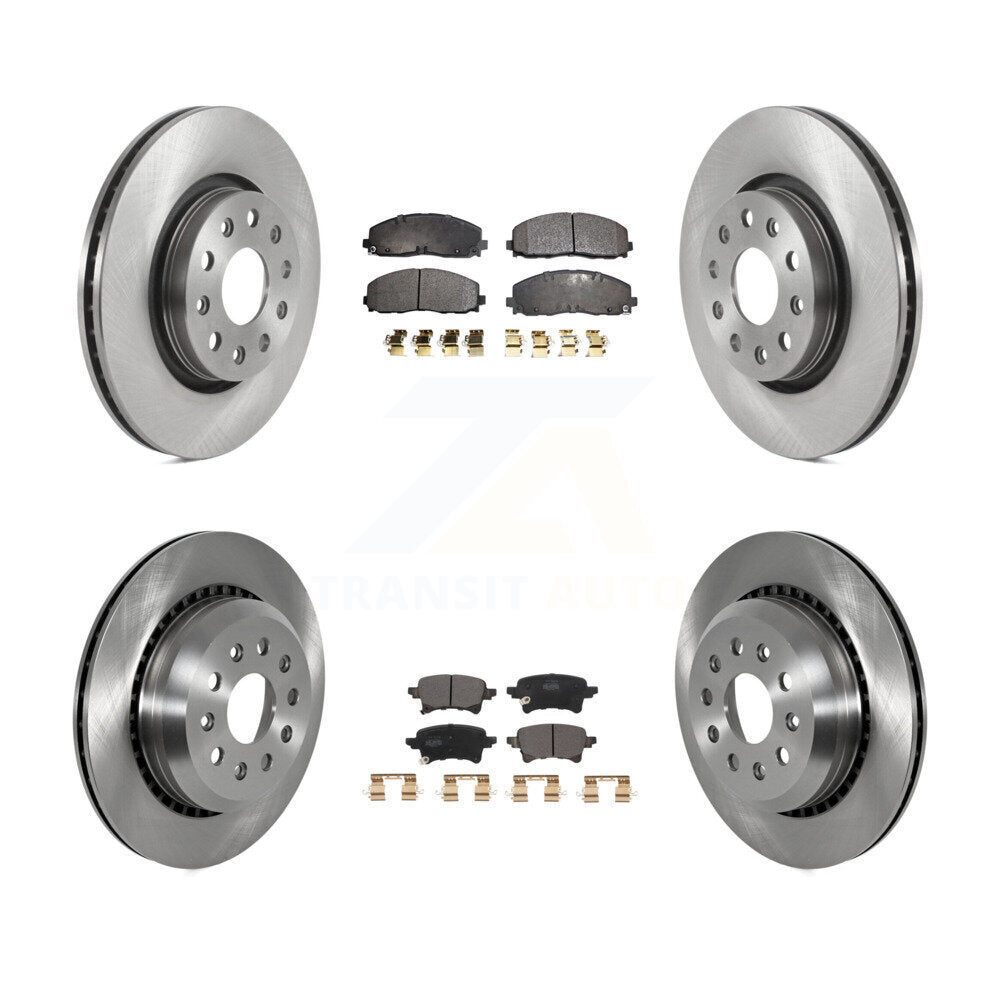 Kit de rotor de frein à disque avant et arrière et plaquettes semi-métalliques pour Jeep Gladiato 2020 – 2023