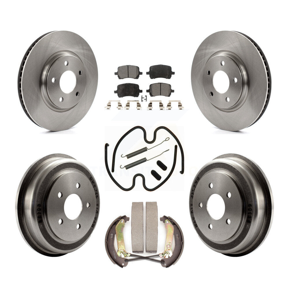 Kit de plaquettes et de tambour semi-métalliques, Rotor de frein avant et arrière (7 pièces) pour Chevrolet Malib