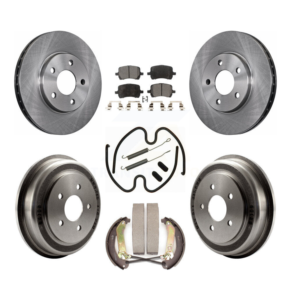 Kit de plaquettes et de tambour semi-métalliques, Rotor de frein avant et arrière (7 pièces) pour Chevrolet Malib