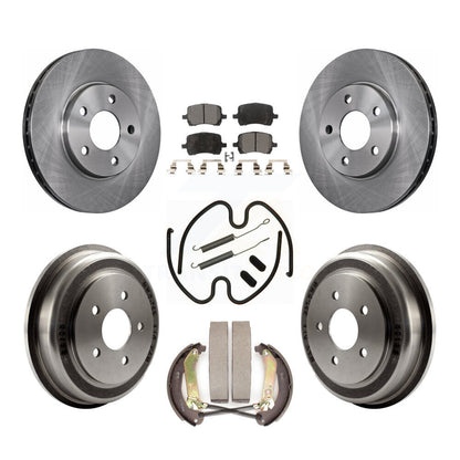 Kit de plaquettes et de tambour semi-métalliques, Rotor de frein avant et arrière (7 pièces) pour Chevrolet Malib