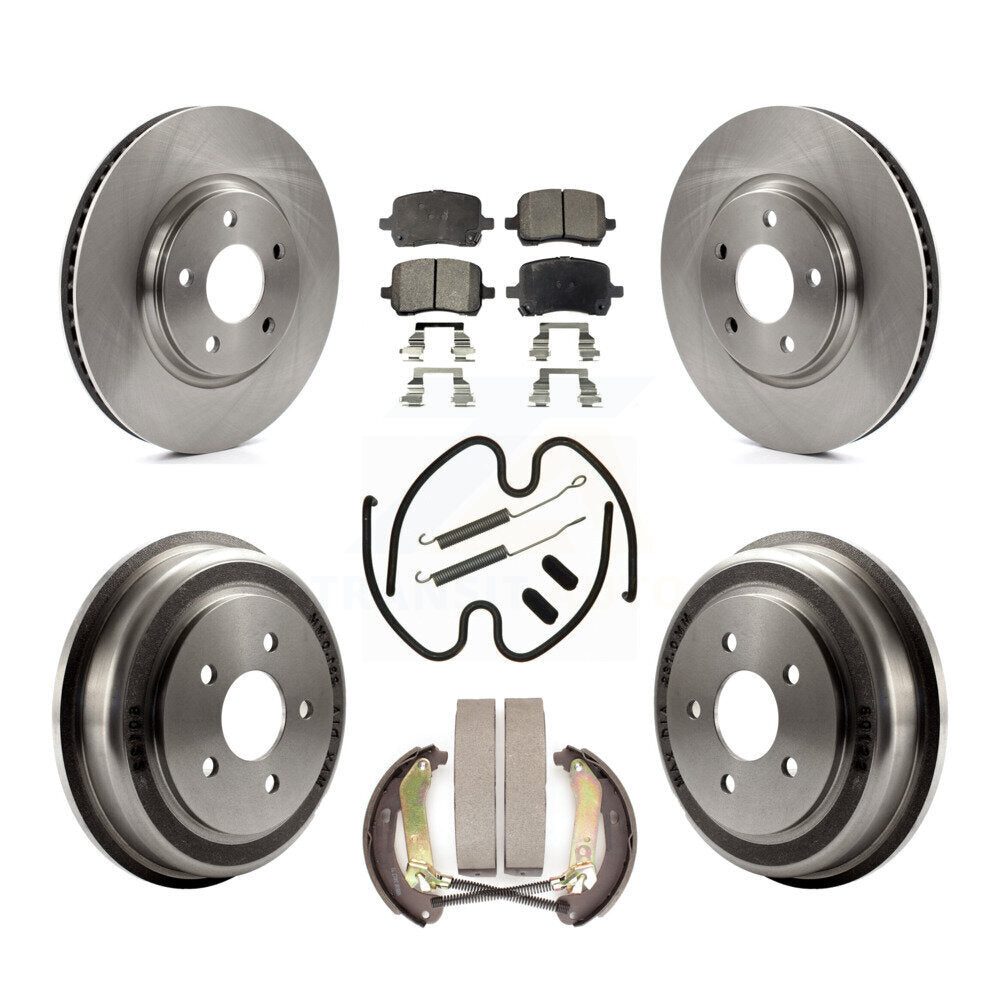 Kit de plaquettes et de tambour semi-métalliques, Rotor de frein avant et arrière (7 pièces) pour Chevrolet Malib