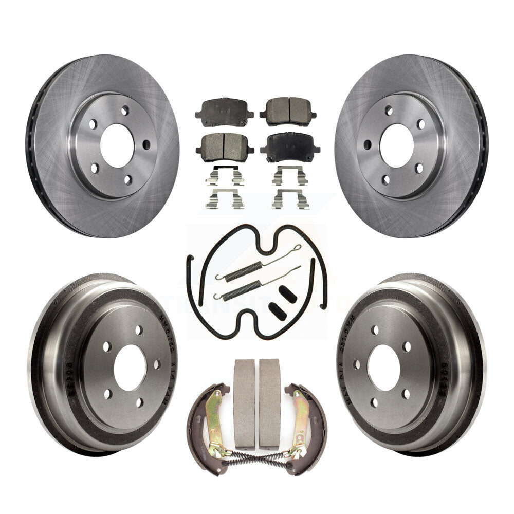 Kit de plaquettes et de tambour semi-métalliques, Rotor de frein avant et arrière (7 pièces) pour Chevrolet Malib