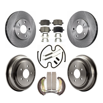 Kit de plaquettes et de tambour semi-métalliques, Rotor de frein avant et arrière (7 pièces) pour Chevrolet Malib