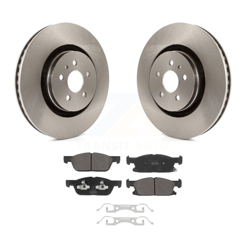 Kit de disques de frein à disque avant et plaquettes semi-métalliques pour Lincoln Nautilus
