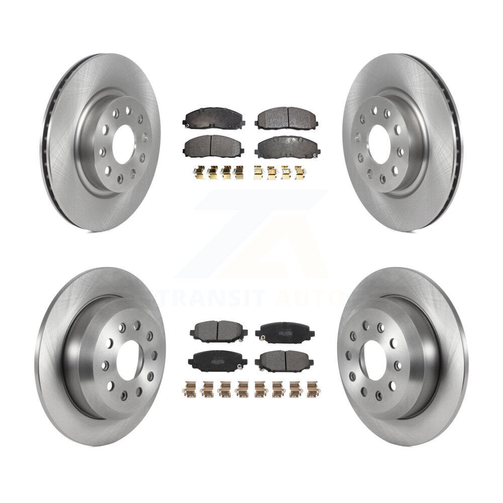 Kit de rotor de frein avant et arrière et plaquettes semi-métalliques pour Jeep Wrangler Spor 2018 – 2019