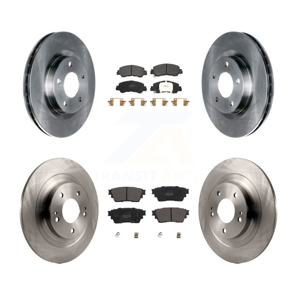 Kit de rotor de frein à disque avant et arrière et plaquettes semi-métalliques pour Mitsubishi Eclipse Cros