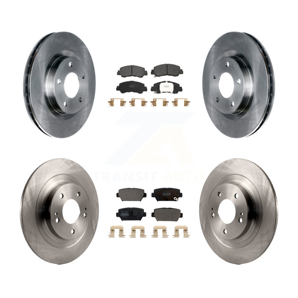 Kit de rotor de frein à disque avant et arrière et plaquettes semi-métalliques pour Mitsubishi Eclipse Cros